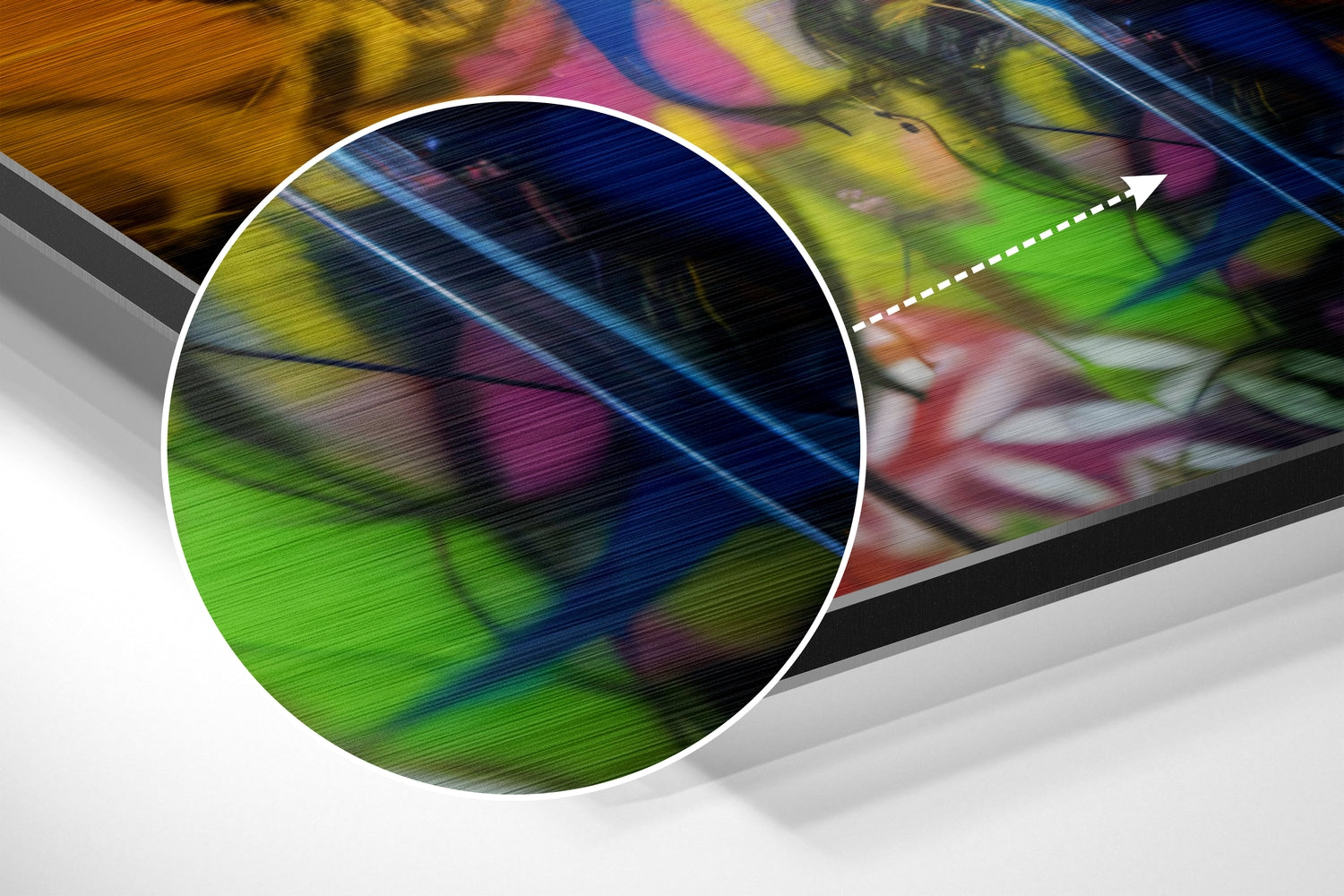 Woman Brushed Aluminum Dibond Wall Art.