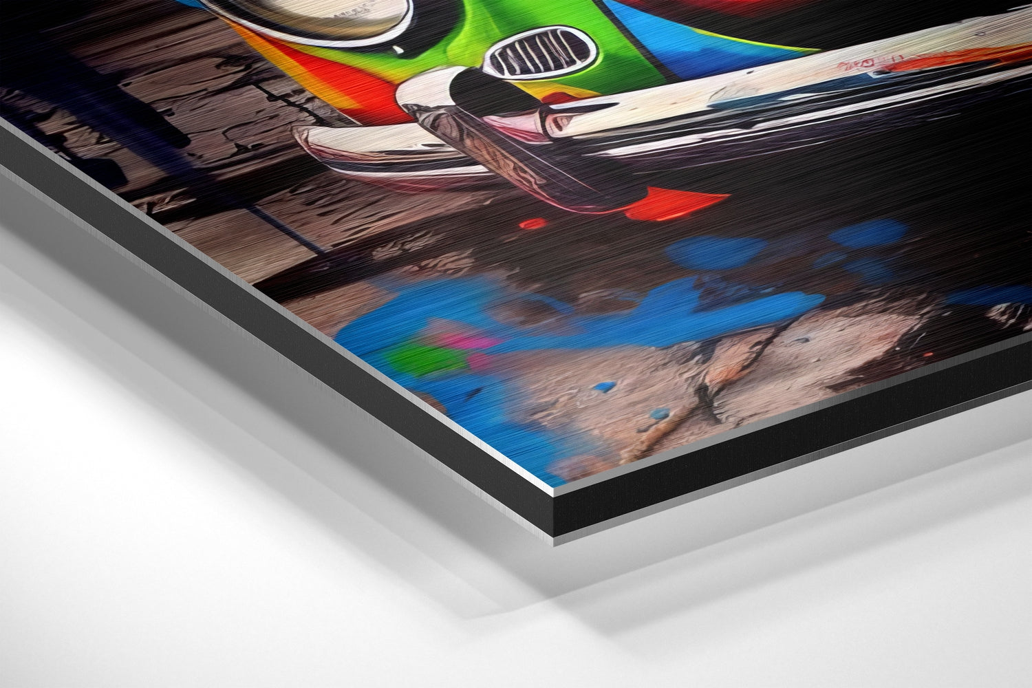 Vw  Brushed Aluminum Dibond Wall Art.