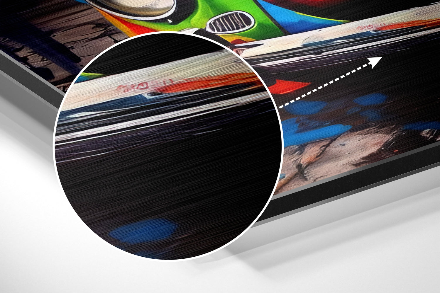 Vw  Brushed Aluminum Dibond Wall Art.