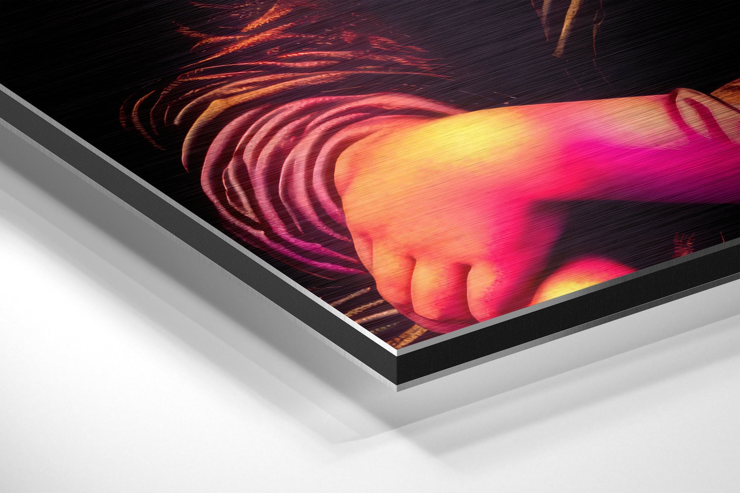 Mona Lisa Brushed Aluminum Dibond Wall Art.