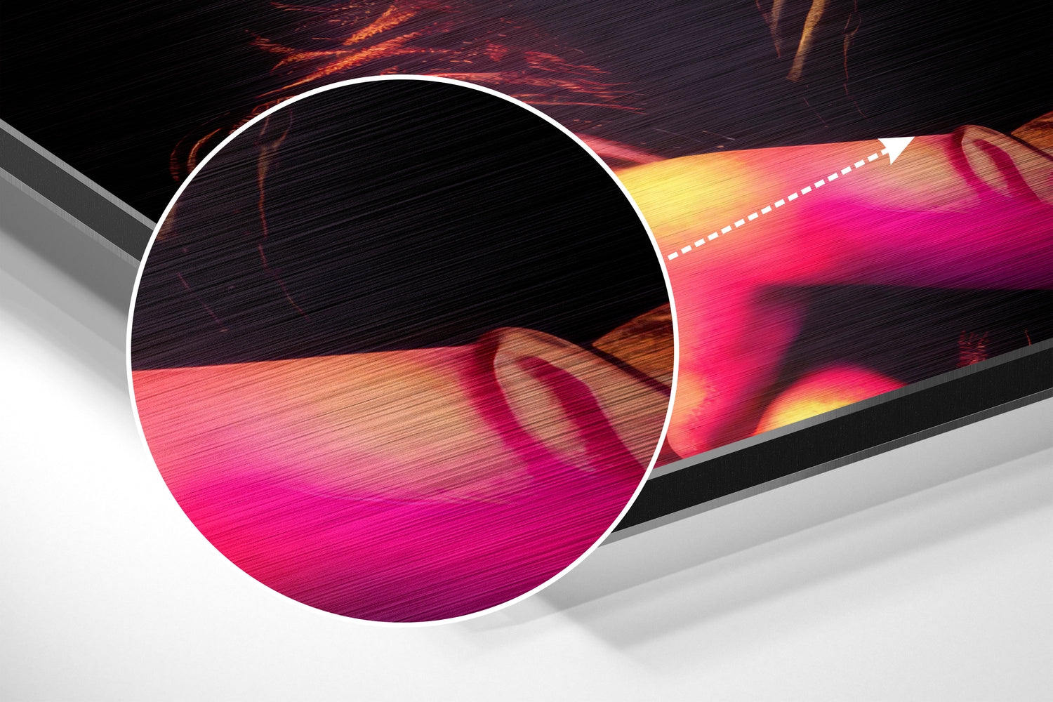 Mona Lisa Brushed Aluminum Dibond Wall Art.