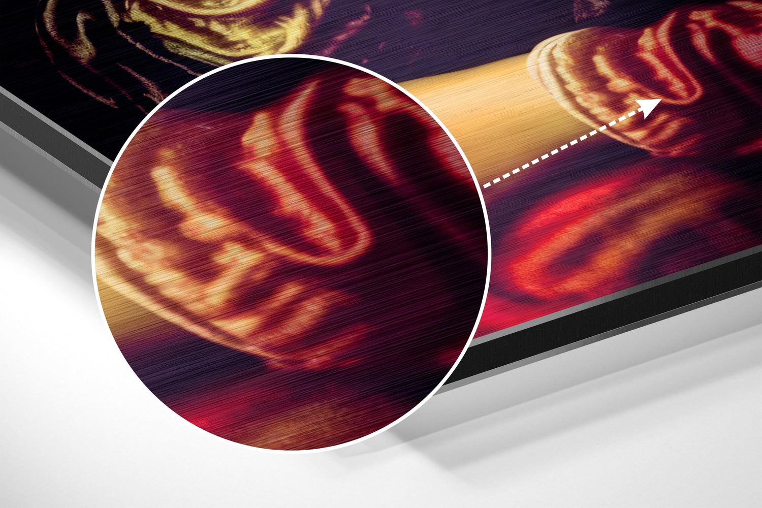 Mona Lisa Brushed Aluminum Dibond Wall Art.