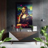 Mona Lisa Brushed Aluminum Dibond Wall Art.