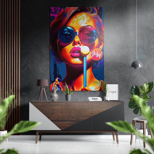 Lollipop Brushed Aluminum Dibond Wall Art.