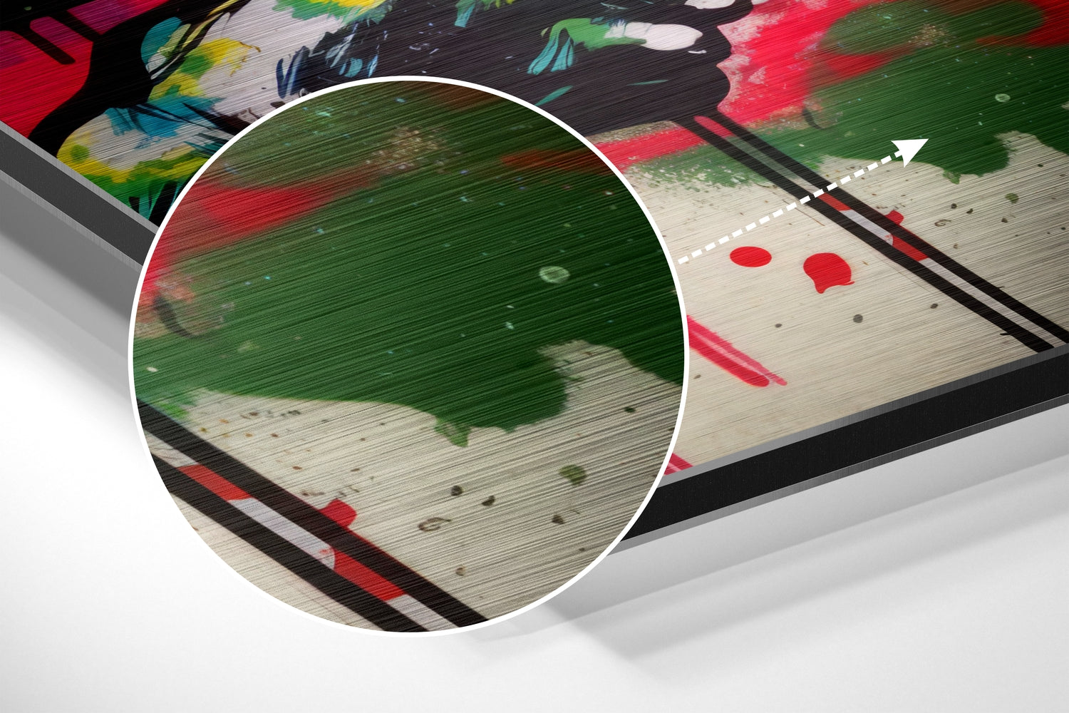 Gun and Roses Brushed Aluminum Dibond Wall Art.