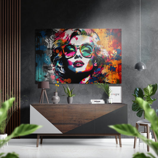 Face of Her Brushed Aluminum Dibond Wall Art.
