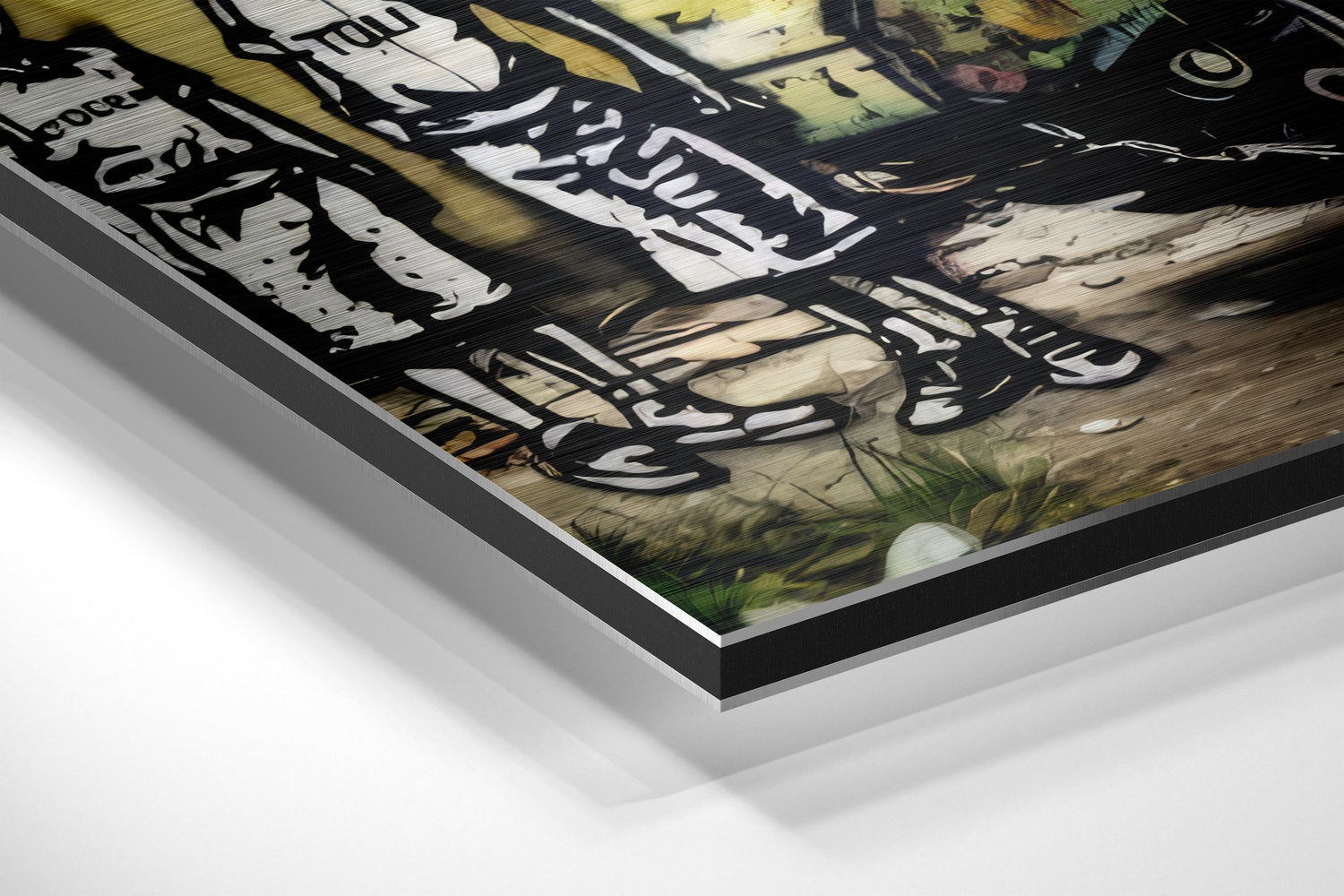 Kids and Tank Brushed Aluminum Dibond Wall Art.