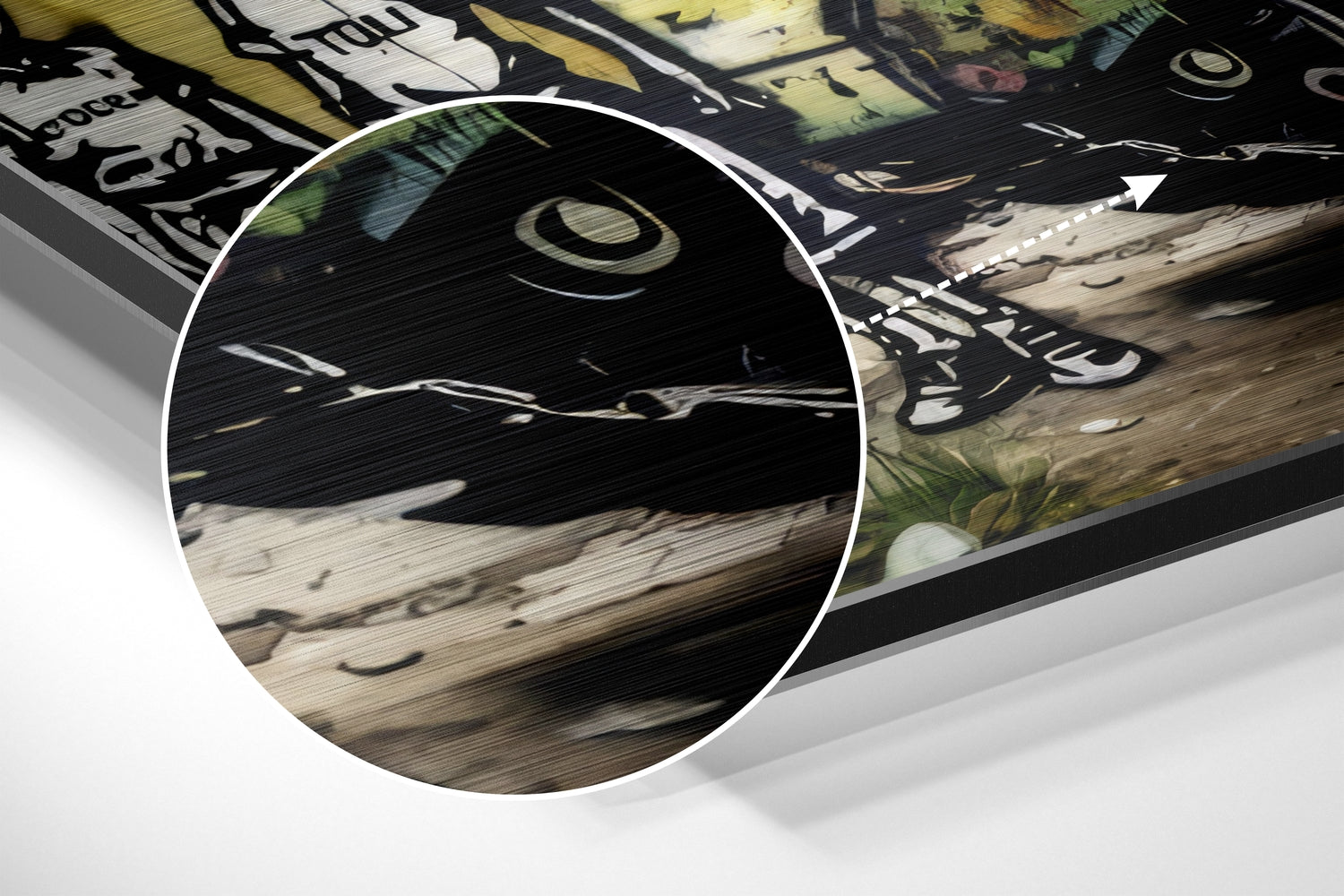 Kids and Tank Brushed Aluminum Dibond Wall Art.