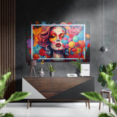 Woman Brushed Aluminum Dibond Wall Art.