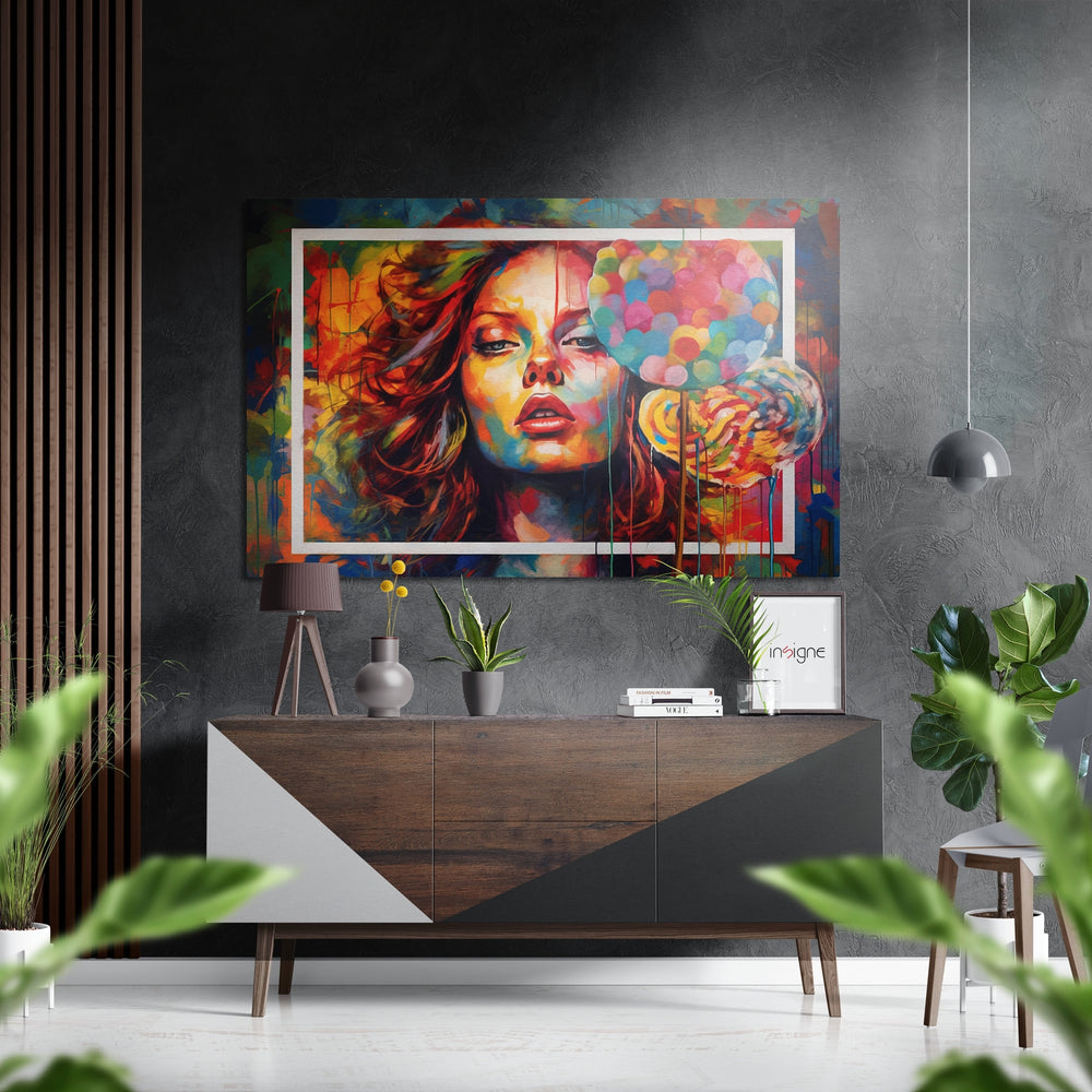 Woman Brushed Aluminum Dibond Wall Art.