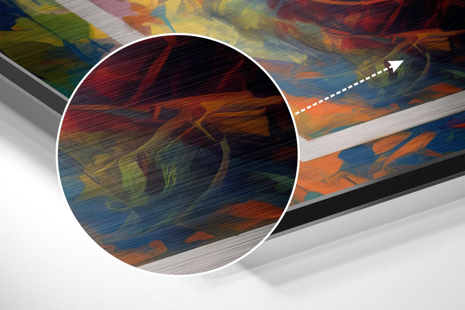 Woman Brushed Aluminum Dibond Wall Art.