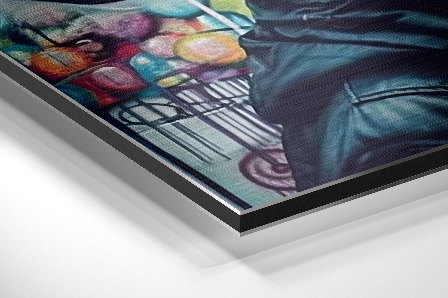 Woman Brushed Aluminum Dibond Wall Art.