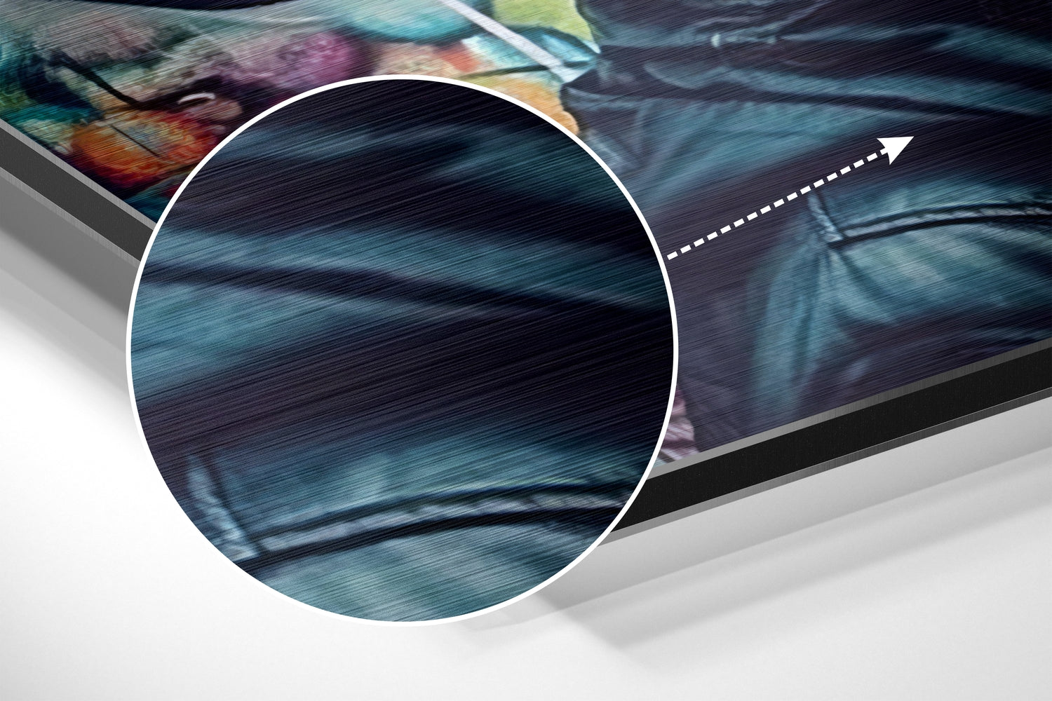 Woman Brushed Aluminum Dibond Wall Art.