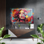 Woman Brushed Aluminum Dibond Wall Art.