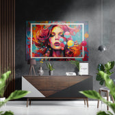 Woman Brushed Aluminum Dibond Wall Art.
