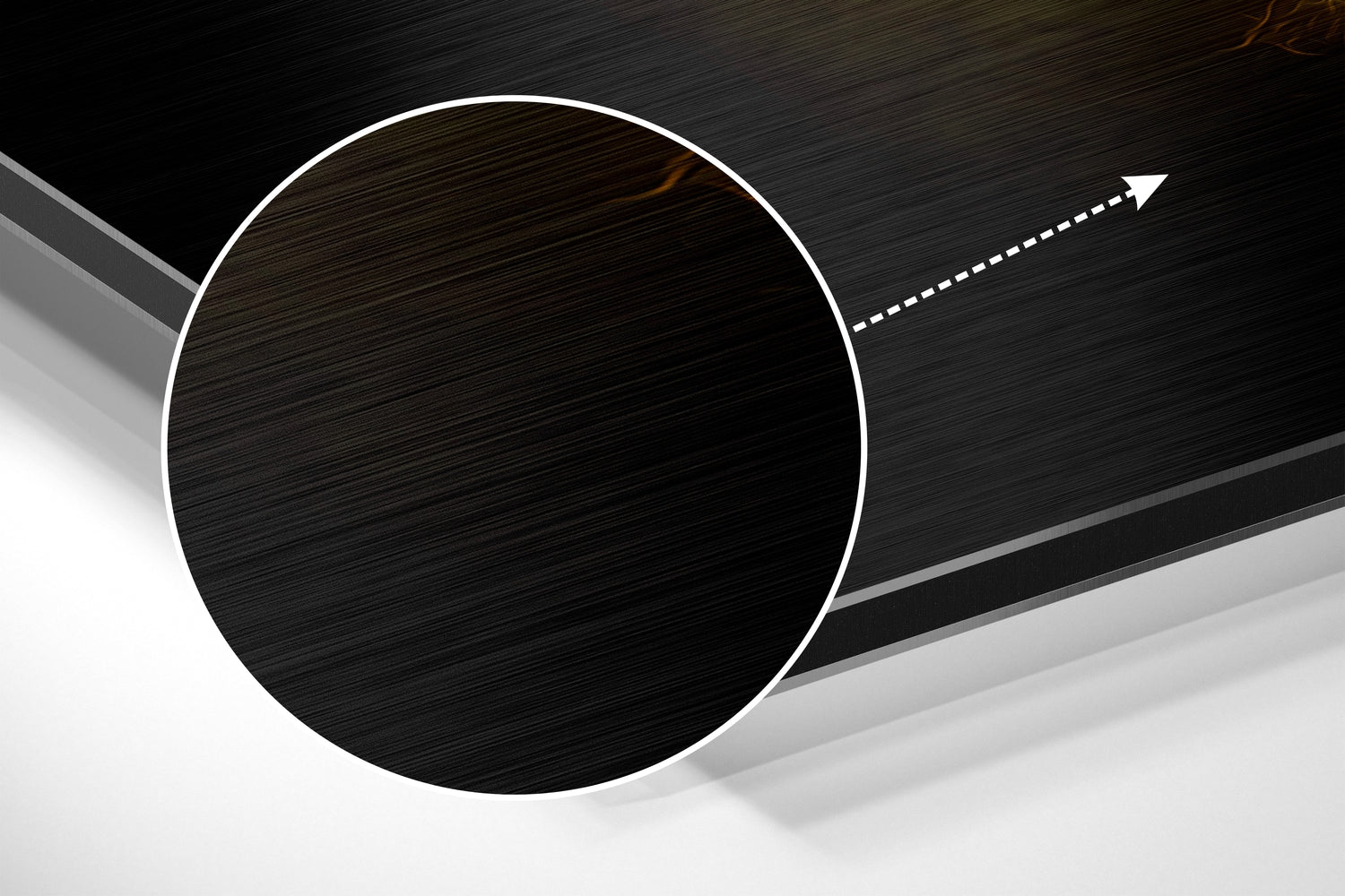 Ying Yang Brushed Aluminum Dibond Wall Art.