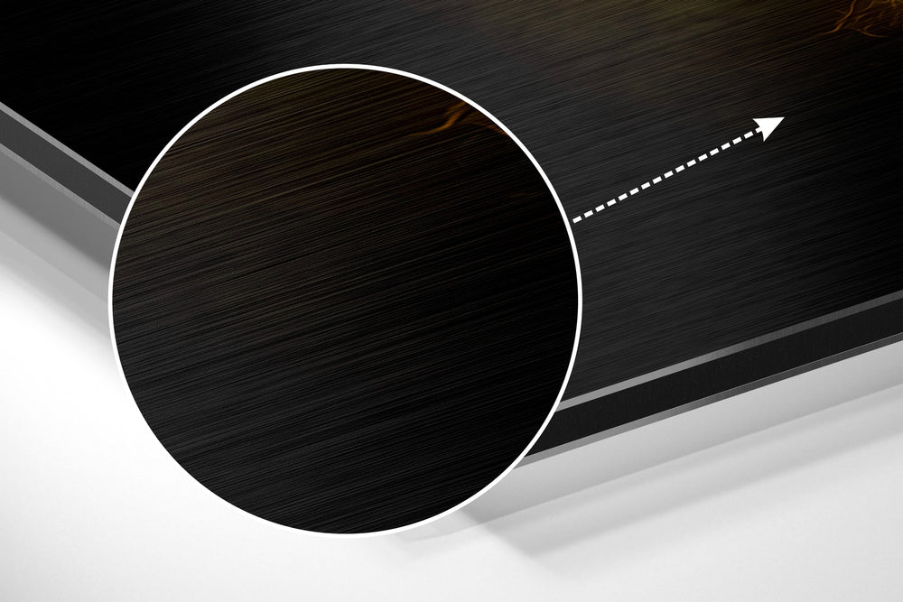 Ying Yang Brushed Aluminum Dibond Wall Art.