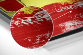 Kandinsky Style Brushed Aluminum Dibond Wall Art.
