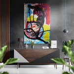 Kandinsky Style Brushed Aluminum Dibond Wall Art.