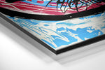 Kandinsky Style Brushed Aluminum Dibond Wall Art.