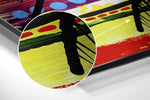 Kandinsky Style Brushed Aluminum Dibond Wall Art.
