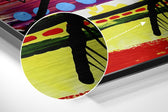 Kandinsky Style Brushed Aluminum Dibond Wall Art.