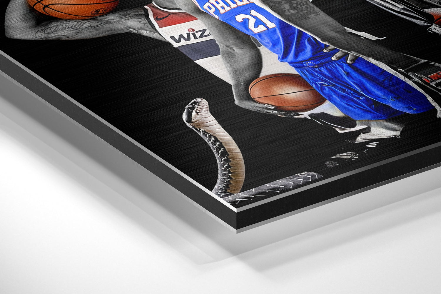 NBA - All Stars Brushed Aluminum Dibond Wall Art.