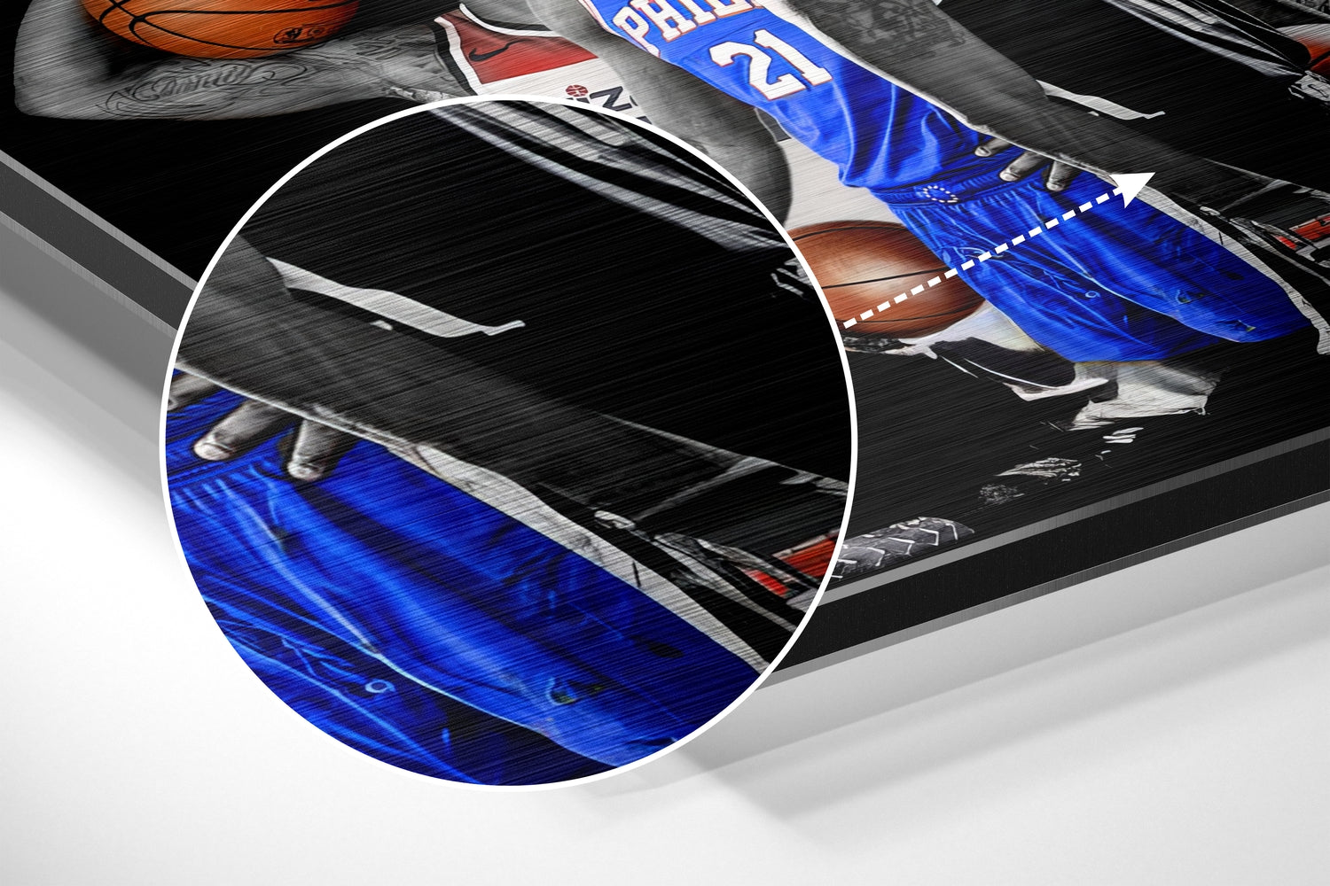 NBA - All Stars Brushed Aluminum Dibond Wall Art.