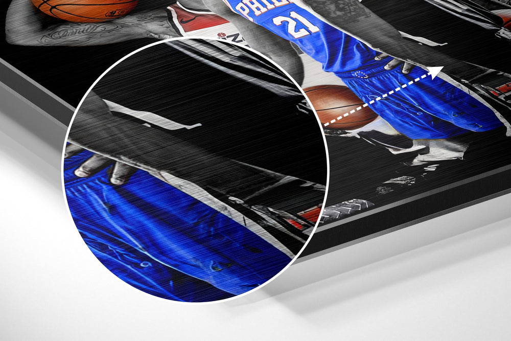 NBA - All Stars Brushed Aluminum Dibond Wall Art.