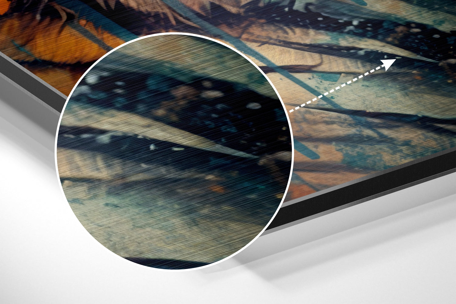 Spectacled Tiger Brushed Aluminum Dibond Wall Art.