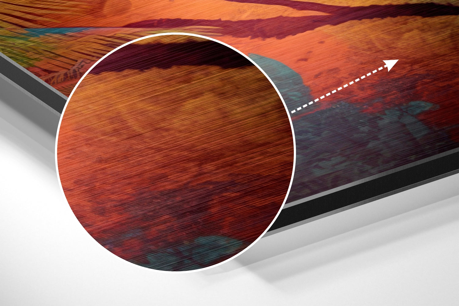 Spectacled Tiger Brushed Aluminum Dibond Wall Art.