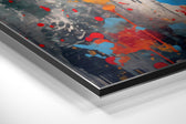 Lips Brushed Aluminum Dibond Wall Art.