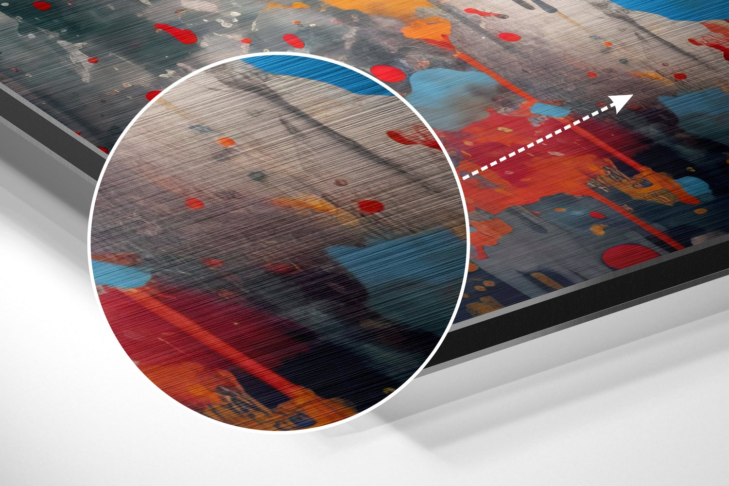 Lips Brushed Aluminum Dibond Wall Art.