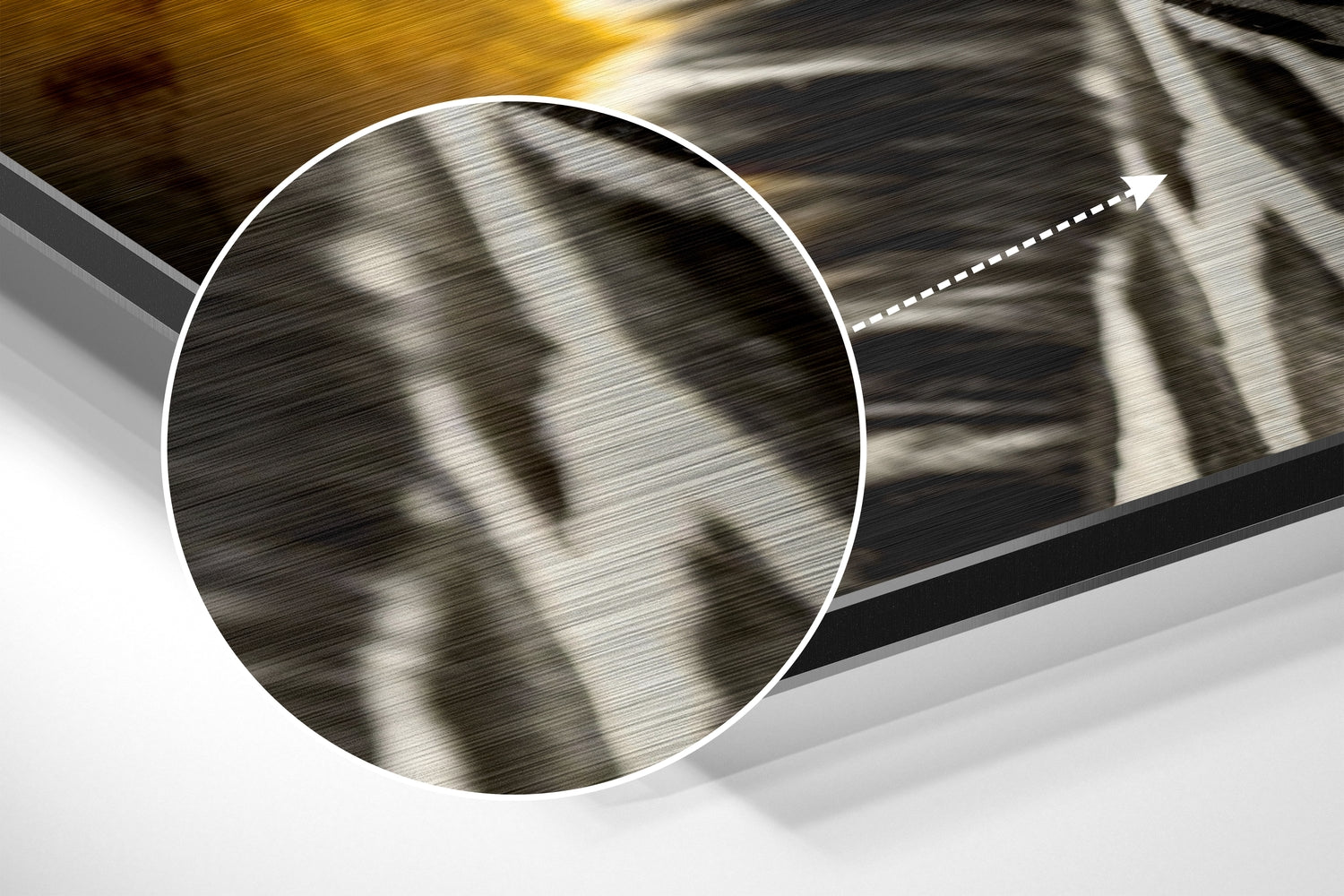 Happy Giraffe Brushed Aluminum Dibond Wall Art.