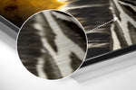 Happy Giraffe Brushed Aluminum Dibond Wall Art.