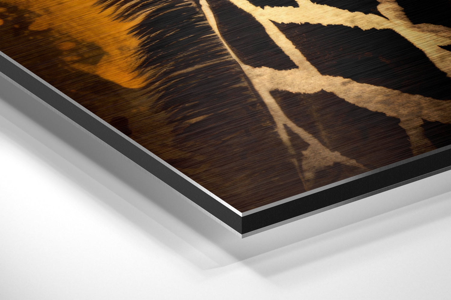 Happy Giraffe Brushed Aluminum Dibond Wall Art.