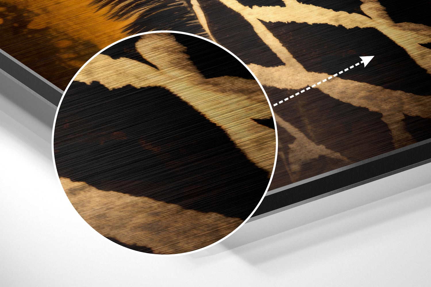 Happy Giraffe Brushed Aluminum Dibond Wall Art.