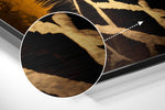 Happy Giraffe Brushed Aluminum Dibond Wall Art.