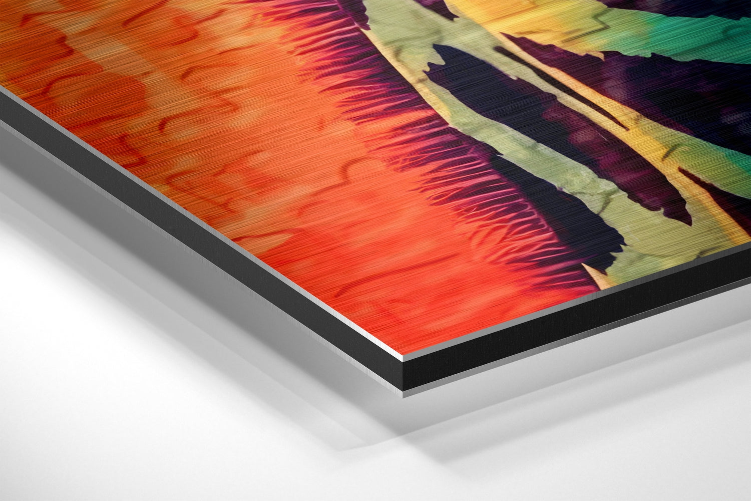 Happy Giraffe Brushed Aluminum Dibond Wall Art.