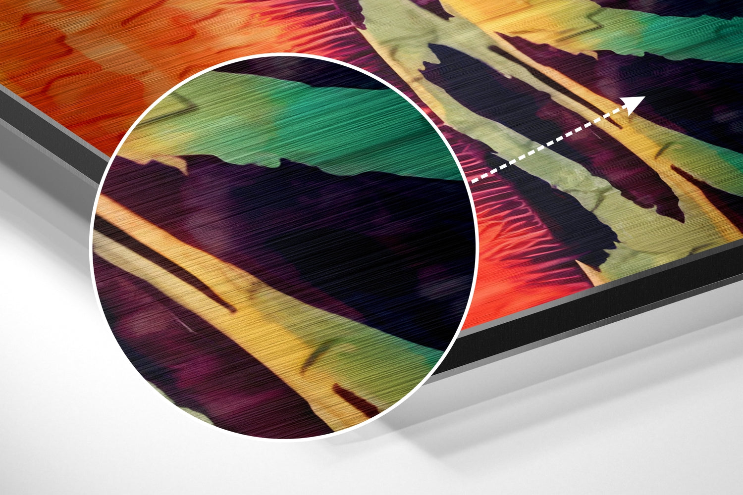 Happy Giraffe Brushed Aluminum Dibond Wall Art.