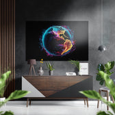 Earth Brushed Aluminum Dibond Wall Art.