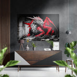 Dragon Brushed Aluminum Dibond Wall Art.