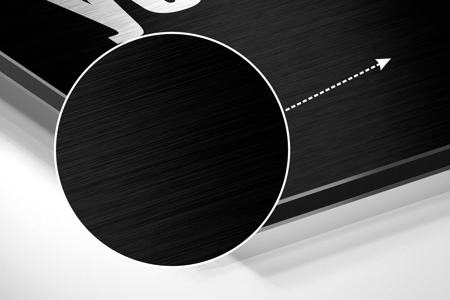 Never Tell Brushed Aluminum Dibond Wall Art.