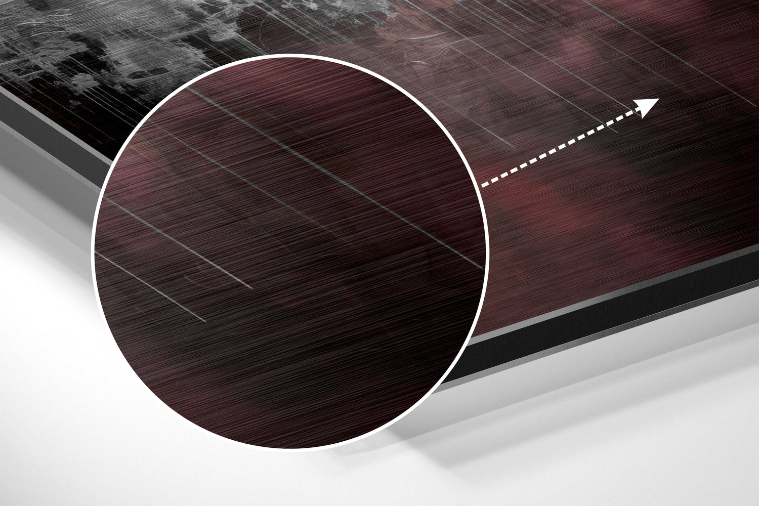 City Silhouette Brushed Aluminum Dibond Wall Art.