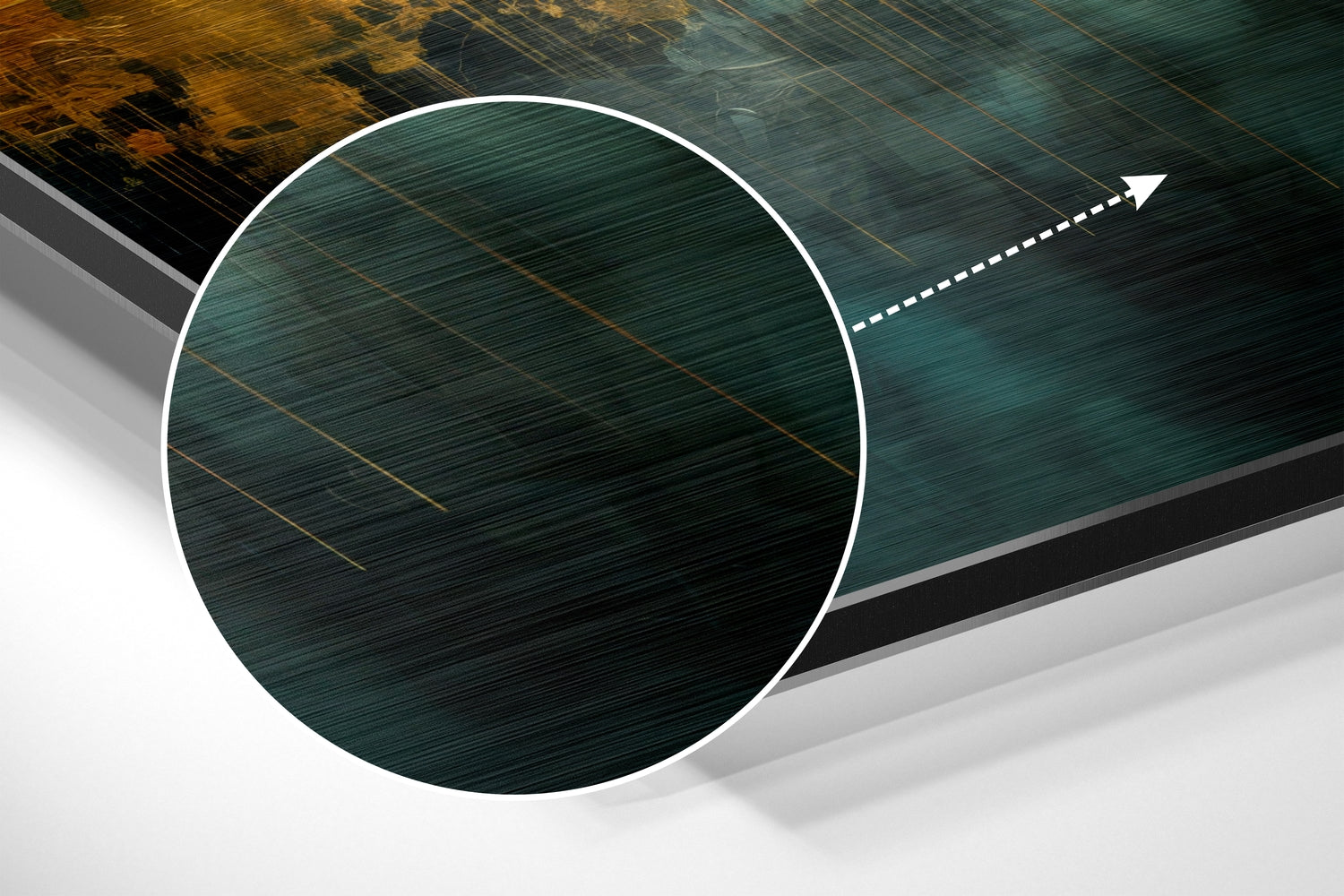 City Silhouette Brushed Aluminum Dibond Wall Art.