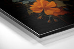 Deer in Flowers Brushed Aluminum Dibond Wall Art.