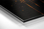 Golden Woman Brushed Aluminum Dibond Wall Art.