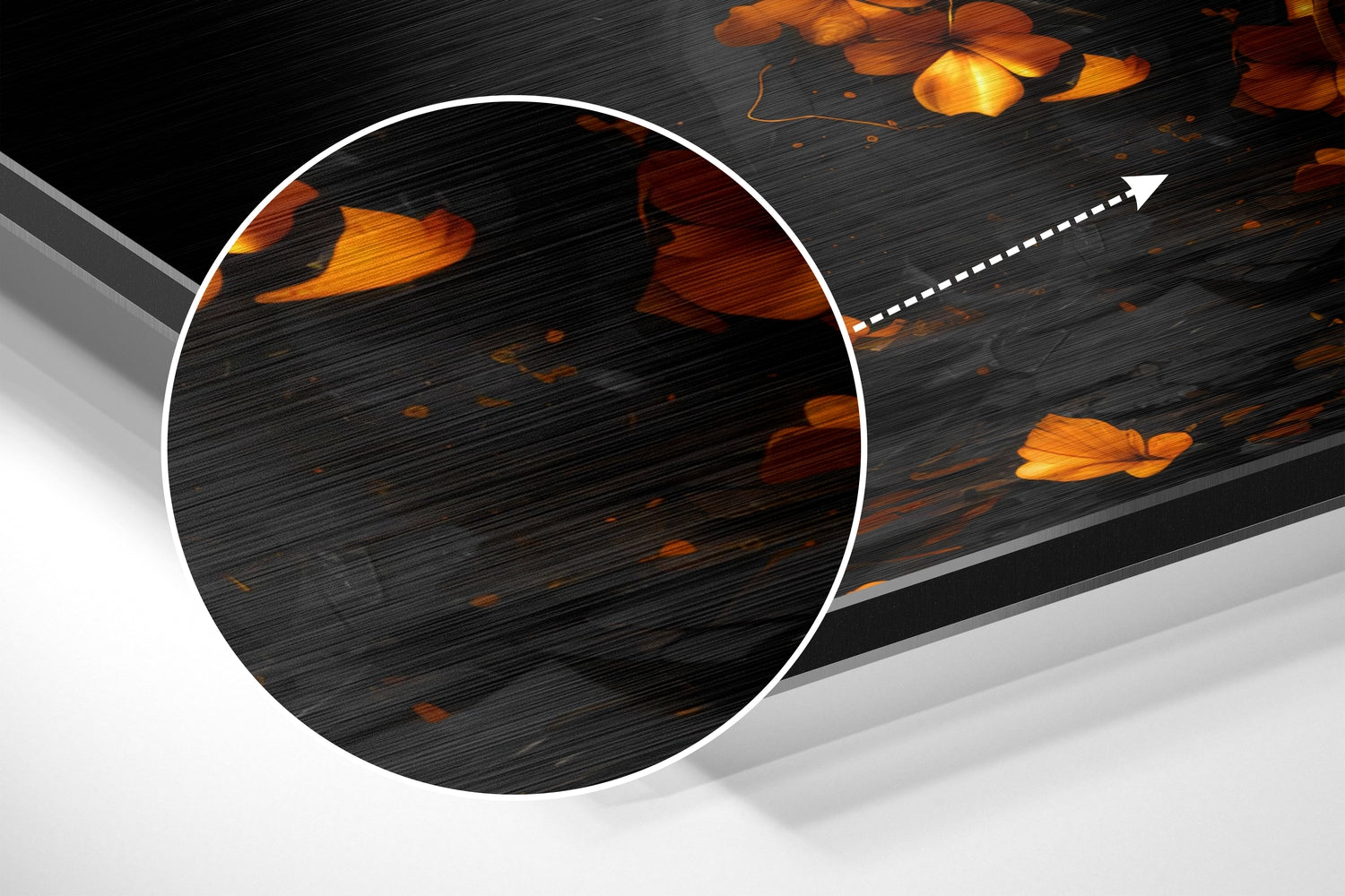 Butterfly Brushed Aluminum Dibond Wall Art.