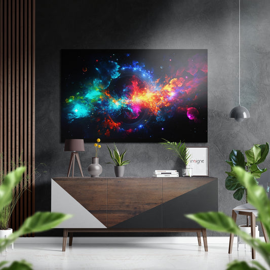 Colors of Space Brushed Aluminum Dibond Wall Art.