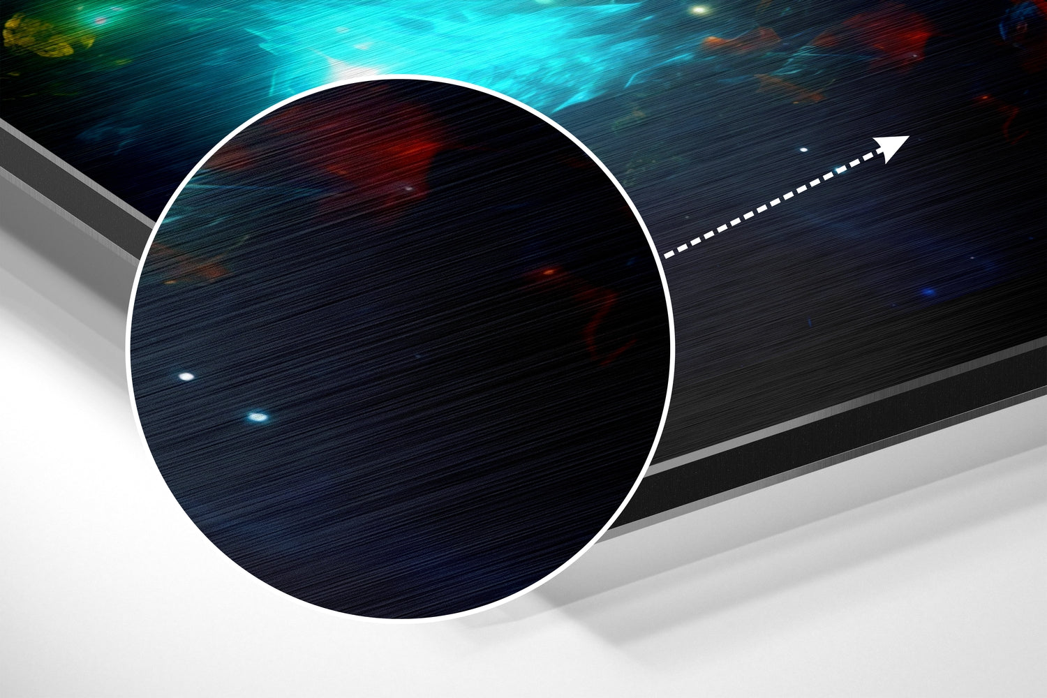 Colors of Space Brushed Aluminum Dibond Wall Art.